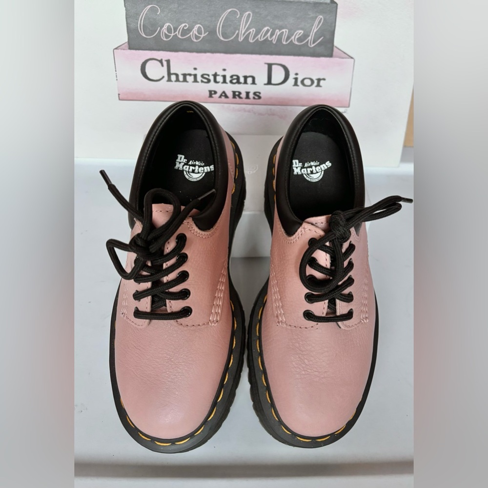 Dr. Martens 8053 Quad 2” Platform Leather Oxford shoes in Pink Color Size 6 NWOB - Picture 5 of 13
